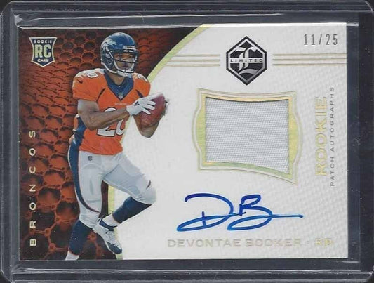 DEVONTAE BOOKER 2016 LIMITED GOLD RPA ROOKIE PATCH ON CARD AUTO RC #D /25
