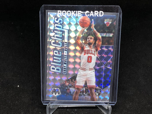 COBY WHITE 2019-20 PANINI MOSAIC BLUE CHIPS MOSAIC SILVER WAVE PRIZM RC # 6