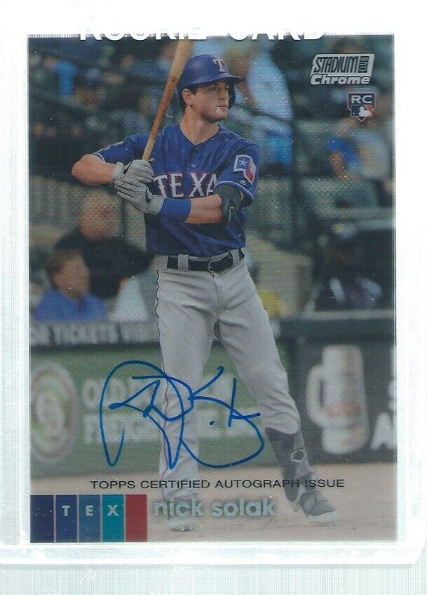 NICK SOLAK 2020 TOPPS STADIUM CLUB CHROME ON CARD AUTO REFRACTOR ROOKIE RC