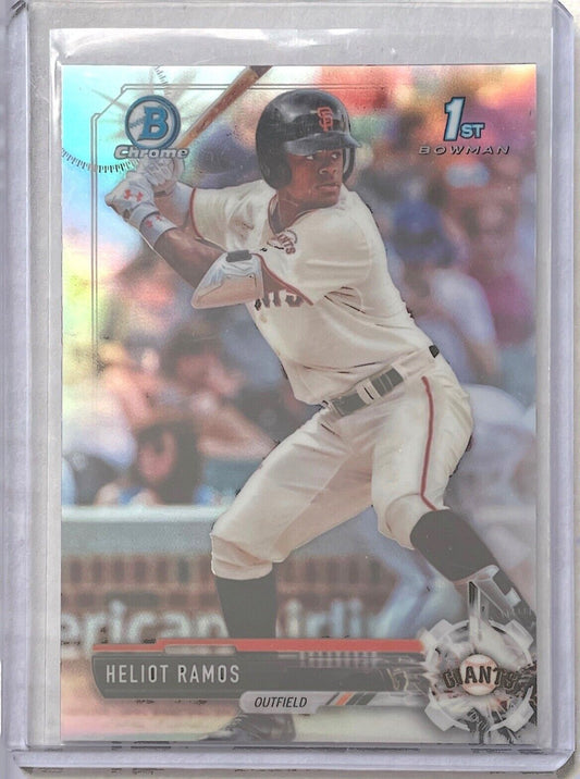 HELIOT RAMOS 2017 BOWMAN CHROME 1ST PROSPECT SILVER REFRACTOR #BDC-12