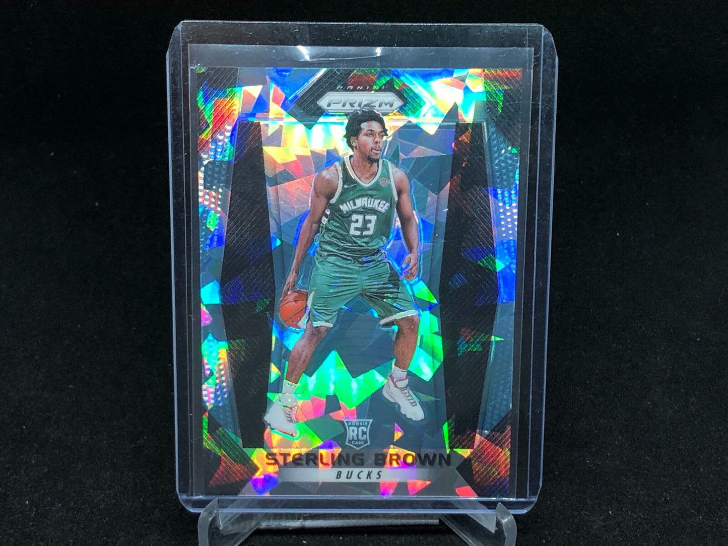 STERLING BROWN 2017-18 PANINI PRIZM BLUE CRACKED ICE PRIZMS RC #D 75/99