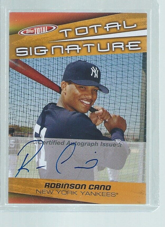 ROBINSON CANO 2005 TOPPS TOTAL SIGNATURE ON CARD AUTO