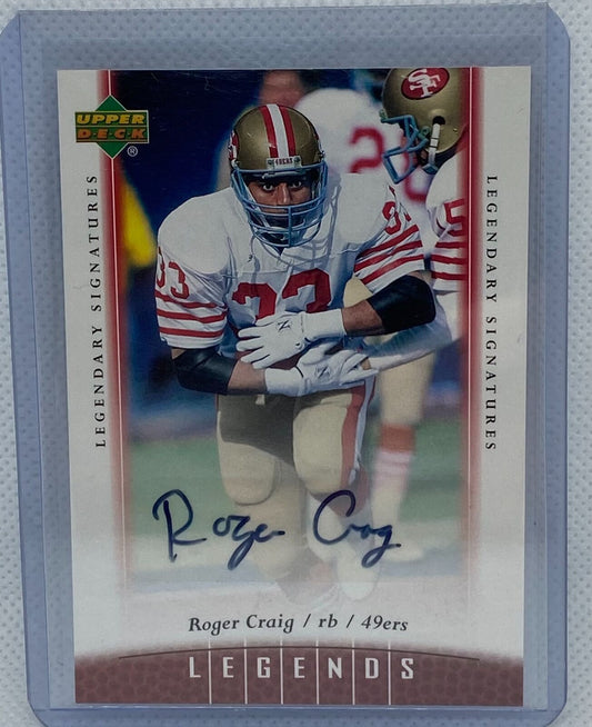 ROGER CRAIG 2006 UPPER DECK LEGENDS LEGENDARY SIGNATURES ON CARD AUTO #41