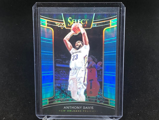 ANTHONY DAVIS 2018-19 PANINI SELECT CONCOURSE BLUE PRIZM #D 84/299