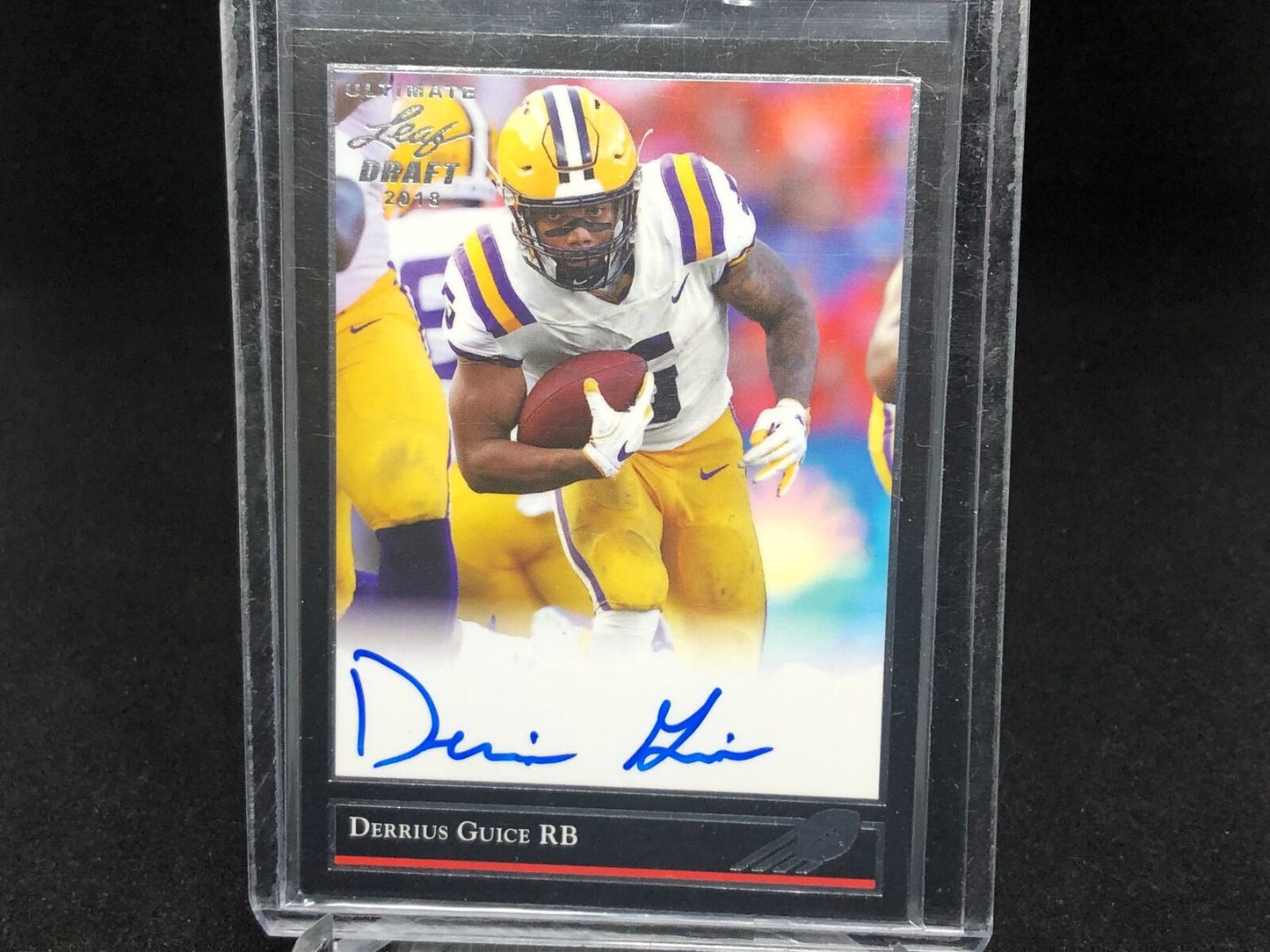 DERRIUS GUICE 2018 LEAF ULTIMATE DRAFT ON CARD AUTO RC