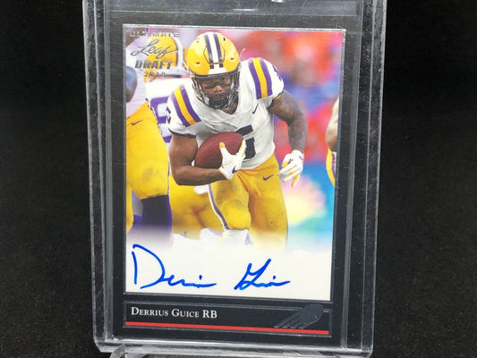DERRIUS GUICE 2018 LEAF ULTIMATE DRAFT ON CARD AUTO RC