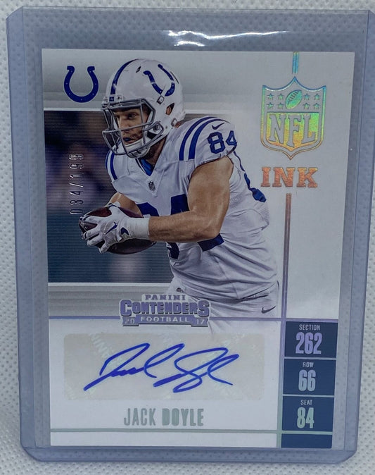 JACK DOYLE 2017 PANIN CONTENDERS NFL INK AUTO #D 34/199