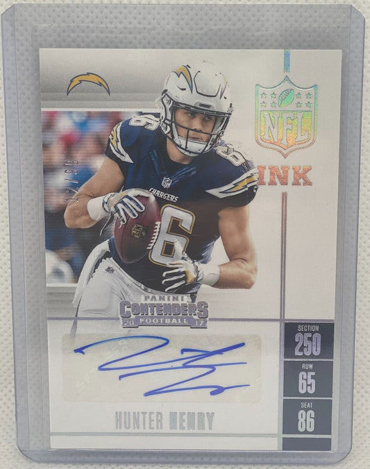 HUNTER HENRY 2017 PANINI CONTENDERS NFL INK AUTO #D 12/99