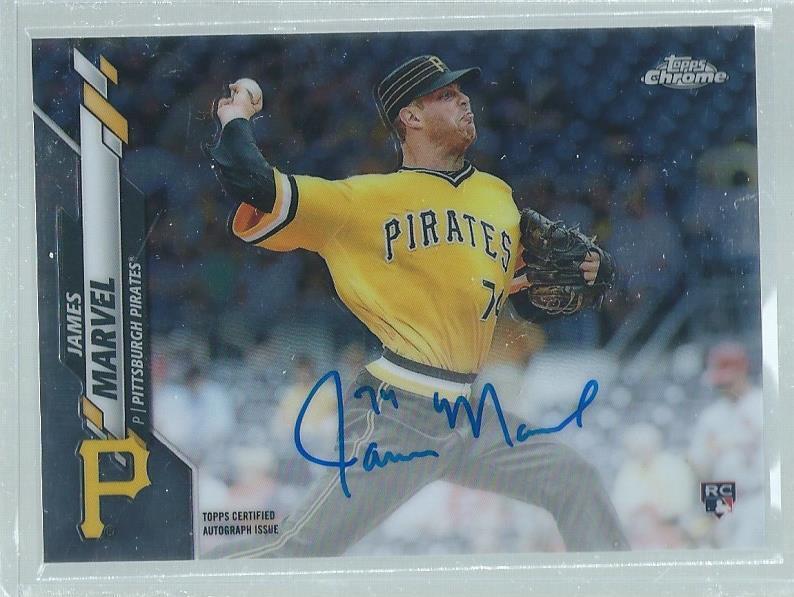 JAMES MARVEL 2020 TOPPS CHROME ON CARD AUTO ROOKIE RC