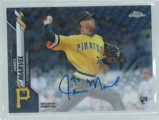 JAMES MARVEL 2020 TOPPS CHROME ON CARD AUTO ROOKIE RC