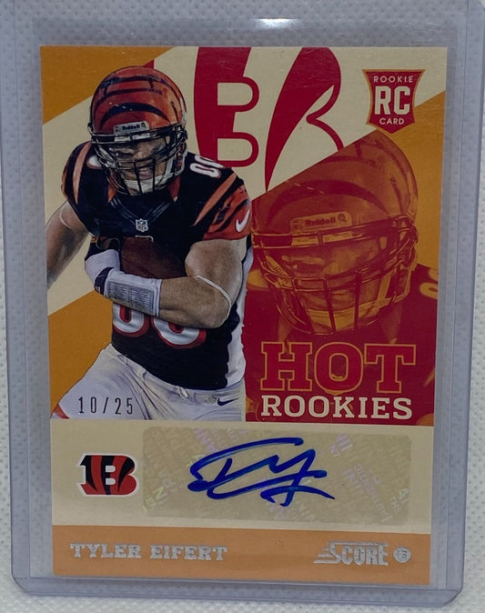 TYLER EIFERT 2013 PANINI SCORE HOT ROOKIES AUTO RC #D 10/25