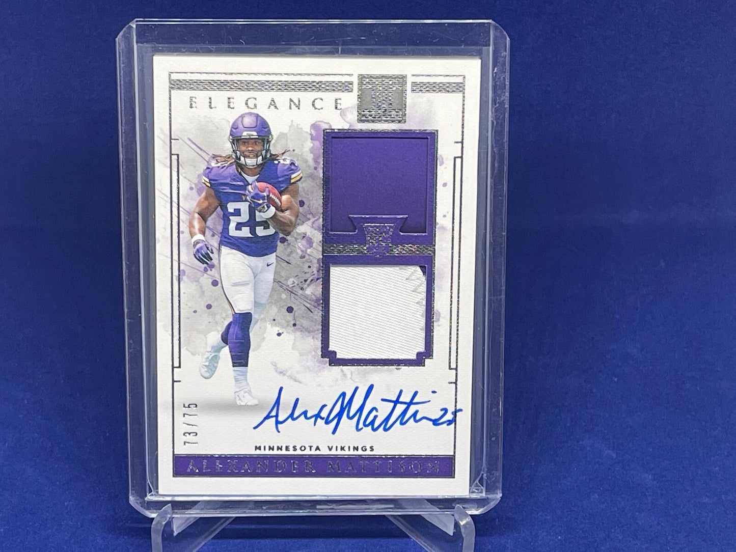 ALEXANDER MATTISON 2019 PANINI IMPECCABLE DUAL 2 CLR PATCH AUTO RC #D 73/75