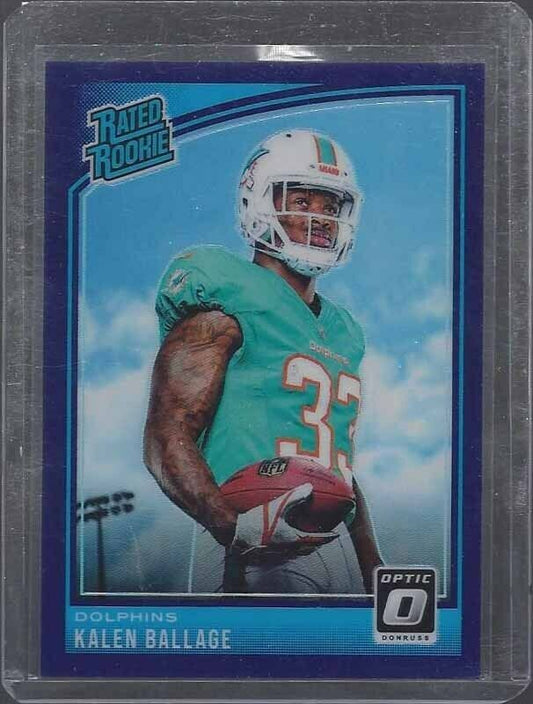KALEN BALLAGE 2018 DONRUSS OPTIC PURPLE RATED ROOKIE HOLO RC #D 17/50