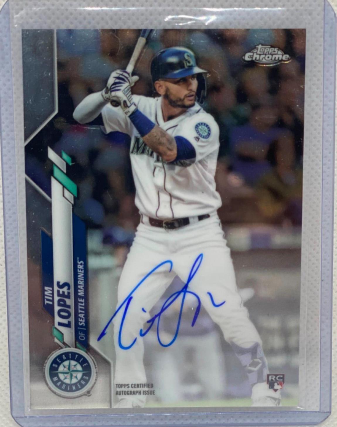 TIM LOPES 2020 TOPPS CHROME ON CARD AUTO RC #RA-TL