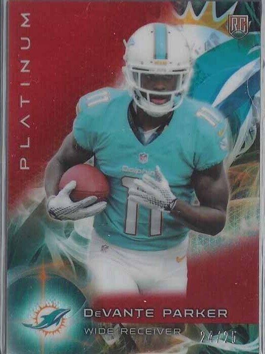 DEVANTE PARKER 2015 TOPPS PLATINUM ROOKIE RED REFRACTOR RC #D 24/25