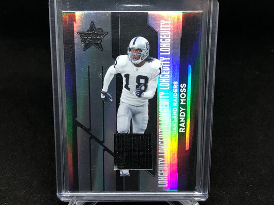 RANDY MOSS 2006 DONRUSS ROOKIES & STARS LONGEVITY BLACK GAME WORN PATCH #D 20/25