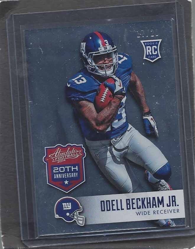 ODELL BECKHAM JR. 2014 ASOLUTE 20TH ANNIVERSARY SILVER ROOKIE RC #D 17/20