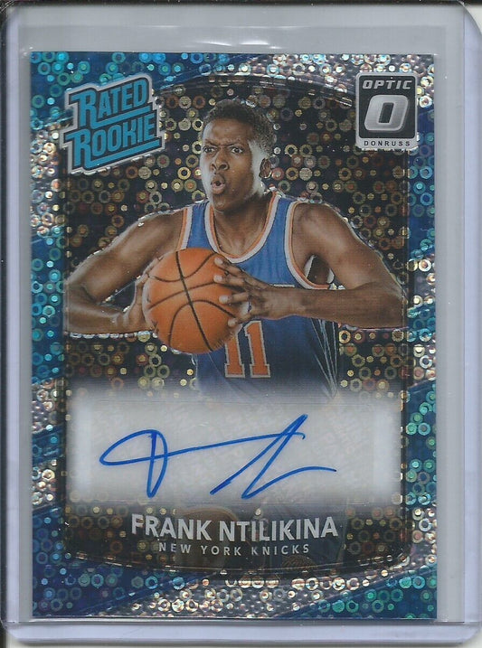 FRANK NTILIKINA 2017-18 PANINI OPTIC FASTBREAK HOLO PRIZM RATED ROOKIE AUTO RC