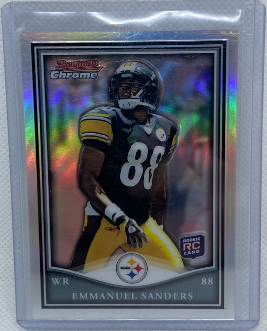 EMMANUEL SANDERS 2010 TOPPS BOWMAN CHROME RETRO REFRACTOR RC #D 40/99
