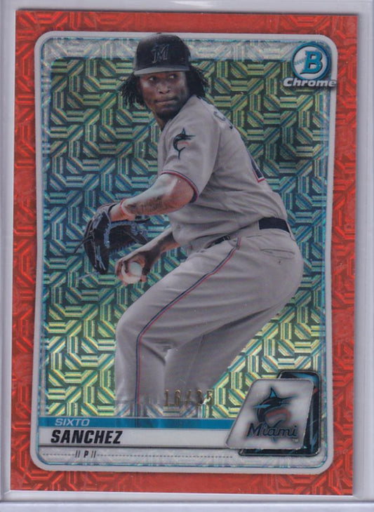SIXTO SANCHEZ 2020 BOWMAN CHROME PROSPECT ORANGE MEGA MOJO REFRACTOR #D 16/25