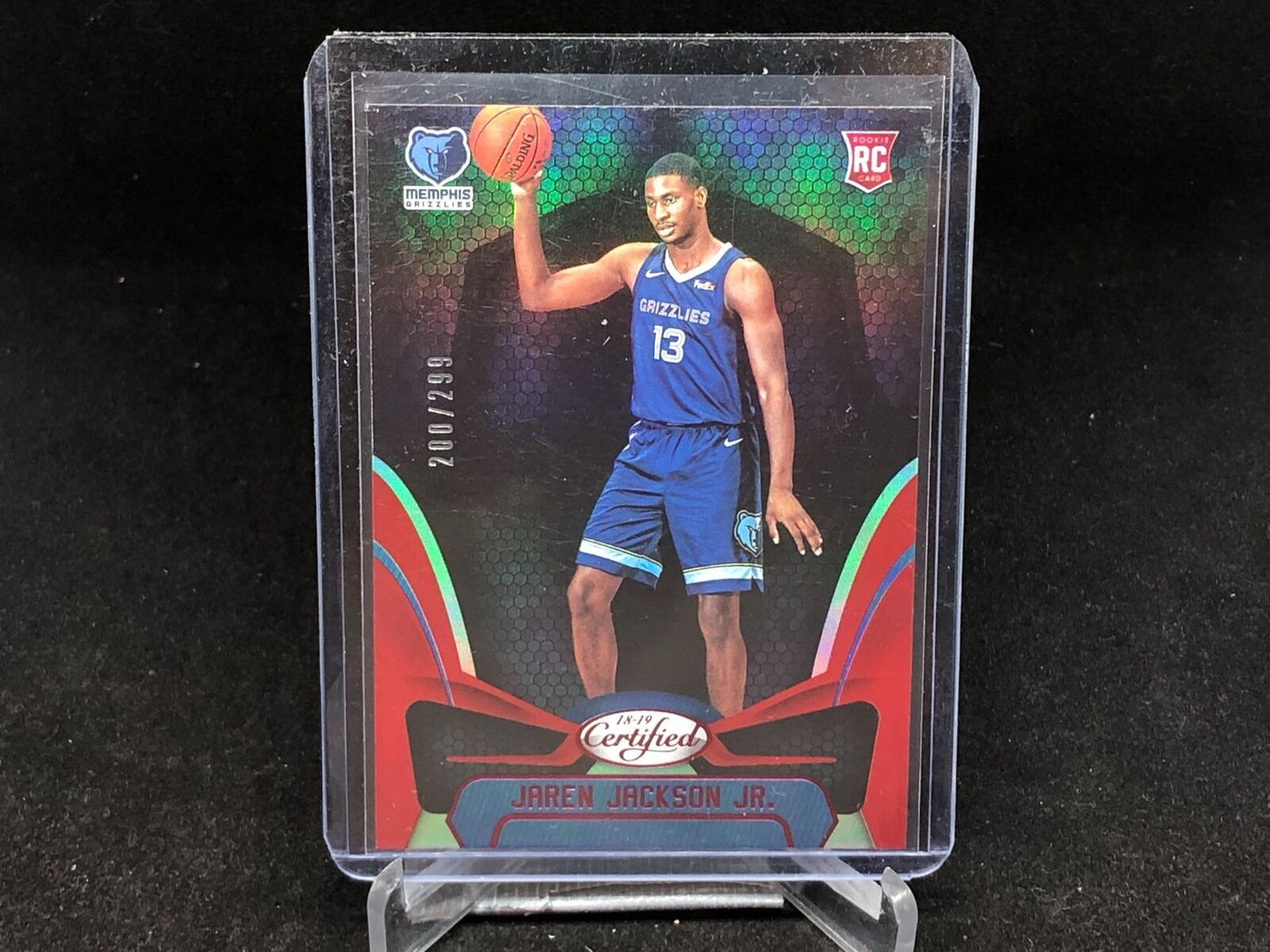 JAREN JACKSON JR 2018-19 PANINI CERTIFIED RED RC #D 200/299