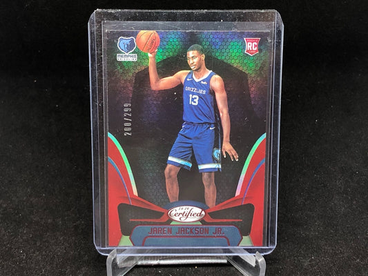 JAREN JACKSON JR 2018-19 PANINI CERTIFIED RED RC #D 200/299
