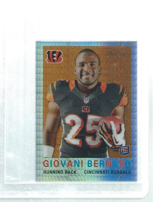 GIOVANI BERNARD 2013 TOPPS CHROME 1959 MINI PRISM REFRACTOR ROOKIE RC #D 26/50