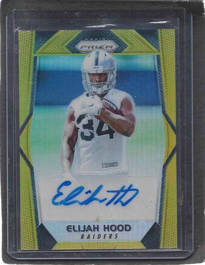 ELIJAH HOOD 2017 PANINI PRIZM GOLD PRIZMS ROOKIE AUTO RC #D 4/10