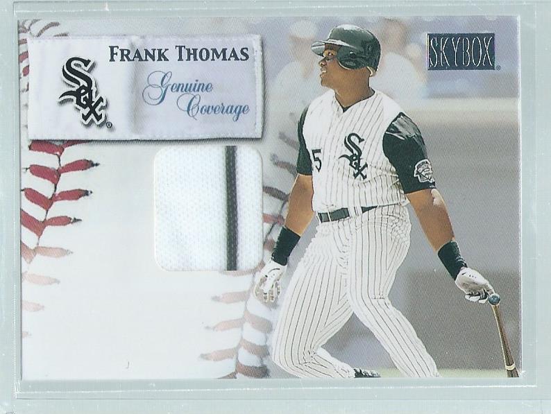 FRANK THOMAS 2000 FLEER SKYBOX GENUINE COVERAGE 2 COLOR JERSEY PATCH
