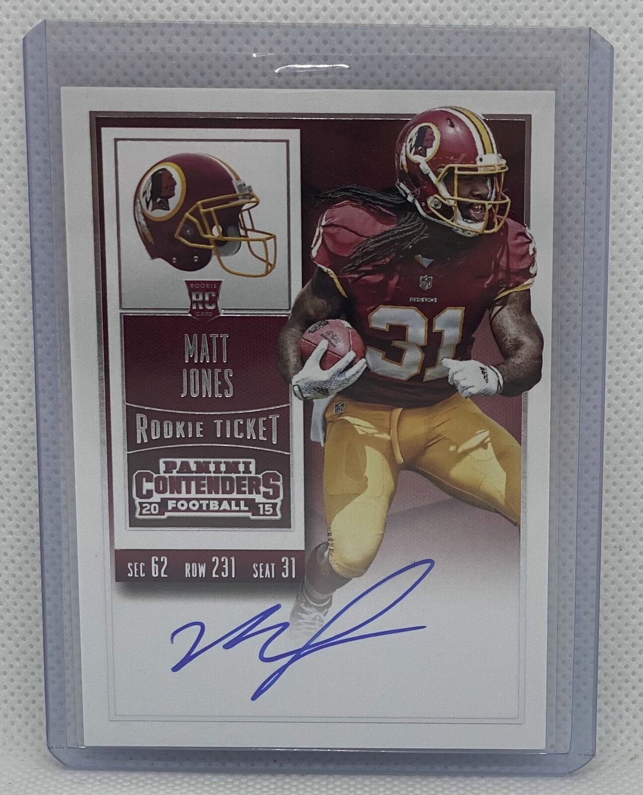 MATT JONES 2015 PANINI CONTENDERS ROOKIE TICKET ON CARD AUTO RC #226