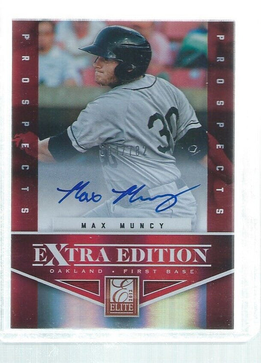 MAX MUNCY 2013 ELITE EXTRA ON CARD AUTO PROSPECT #D 4/782