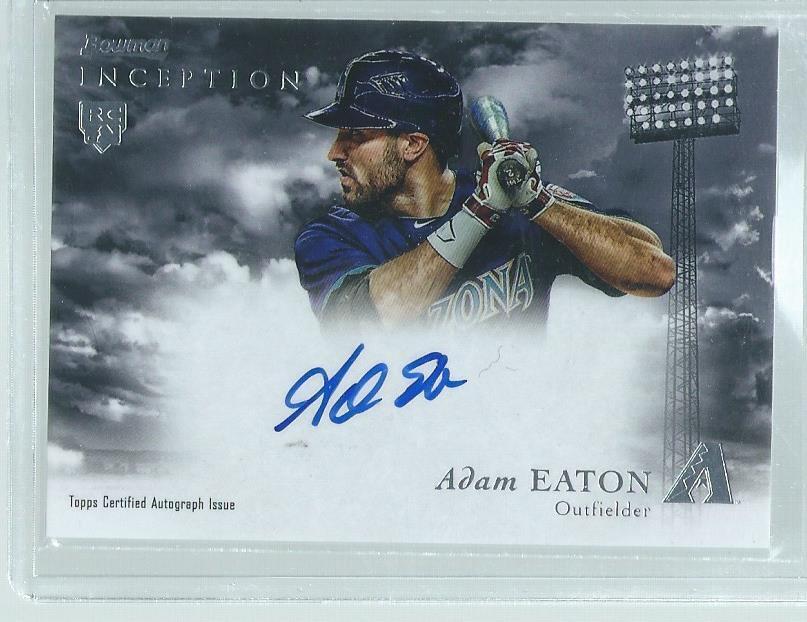 ADAM EATON 2013 BOWMAN INCEPTION ON CARD AUTO ROOKIE RC