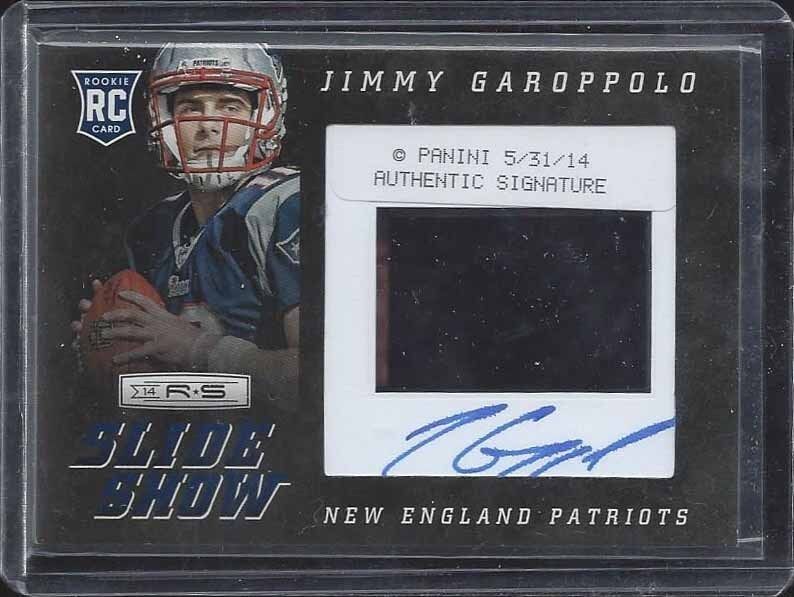 JIMMY GAROPPOLO 2014 ROOKIES & STARS SLIDESHOW FILM SLIDE ON CARD AUTO RC /100