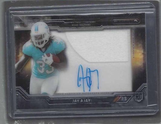 JAY AJAYI 2015 TOPPS STRATA CLEAR CUT JERSEY ON CARD ROOKIE AUTO RC