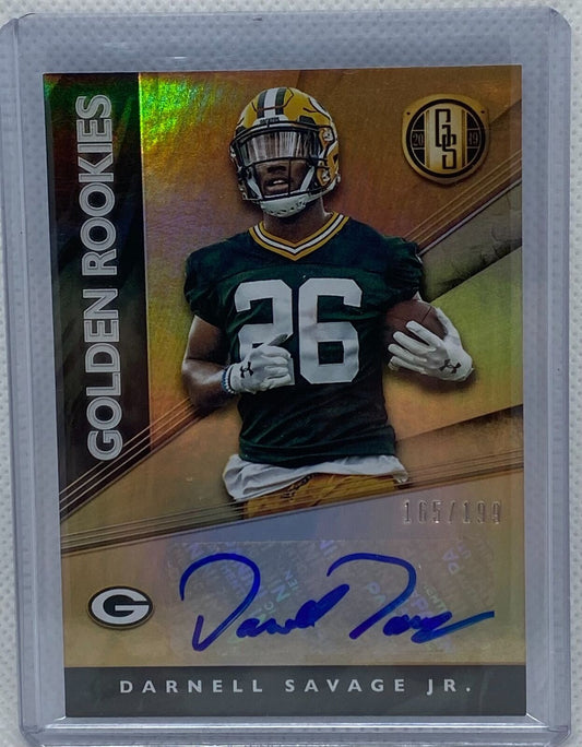 DARNELL SAVAGE JR. 2019 PANINI GOLD STANDARD ROOKIE AUTO RC #D 165/199