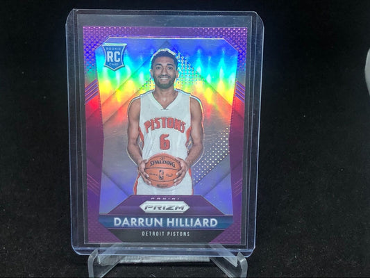 DARRUN HILLIARD 2015-16 PANINI PRIZM PURPLE PRIZM RC #D 84/99