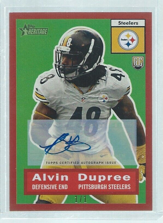 ALVIN DUPREE 2015 TOPPS HERITAGE AUTO RED RC ONE OF ONE TRUE #D 1/1