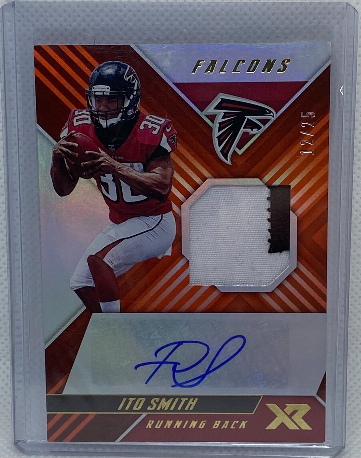 ITO SMITH 2018 PANINI XR ORANGE RPA PATCH ROOKIE AUTO RC #D 12/25