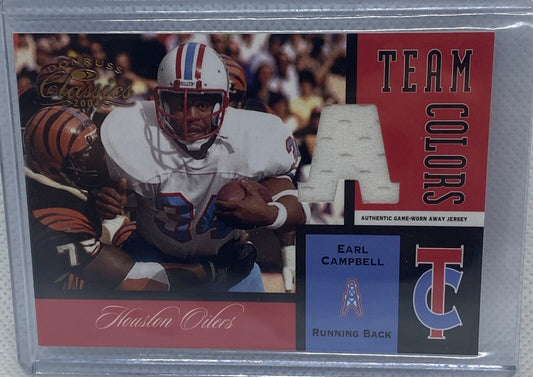 EARL CAMPBELL 2004 DONRUSS PLAYOFF CLASSICS TEAM COLORS JERSEY #D 109/150