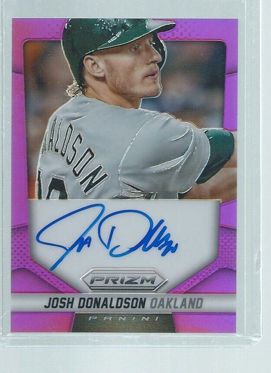 JOSH DONALDSON 2014 PANINI PRIZM PURPLE PRIZMS ON CARD AUTO #D 29/99