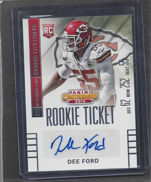 DEE FORD 2014 PANINI CONTENDERS ROOKIE TICKET CHIEFS SHORT PRINT AUTO SP RC #122