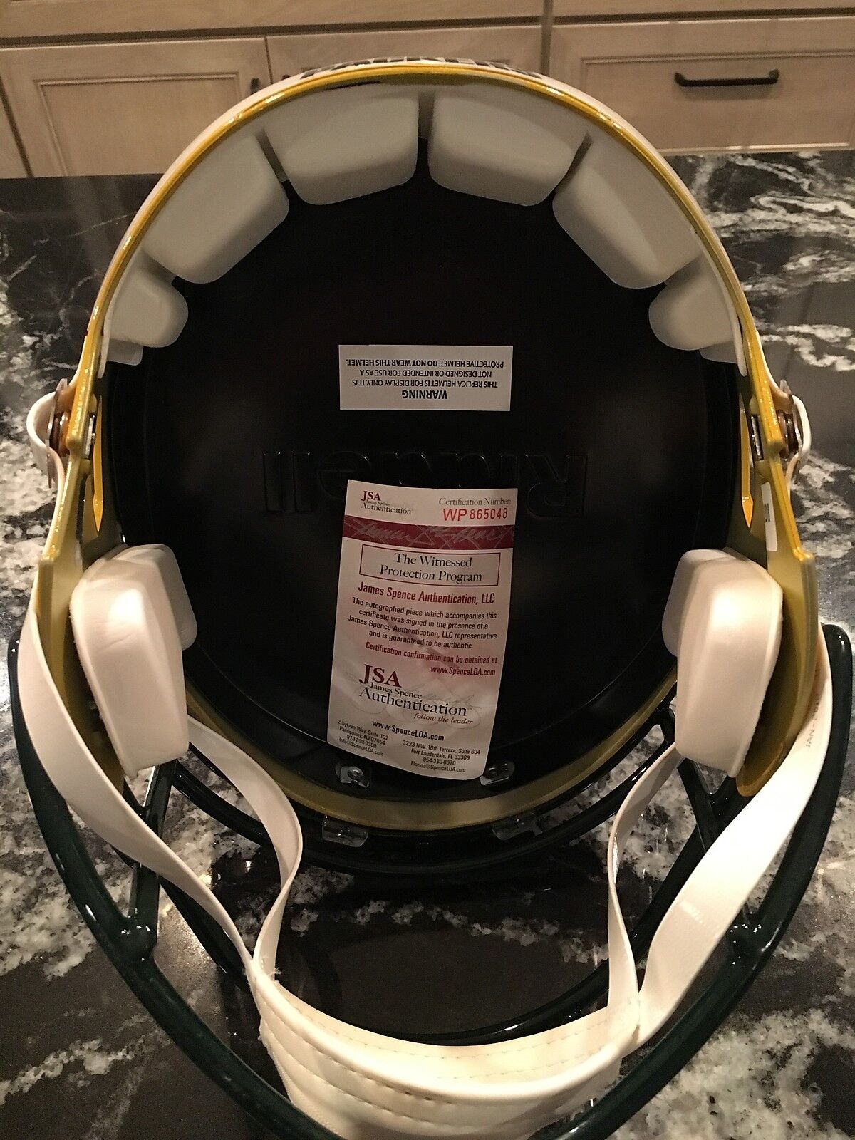 HA HA CLINTON DIX AUTOGRAPHED FULL SIZE PACKERS SPEED HELMET w/ JSA WITNESS COA