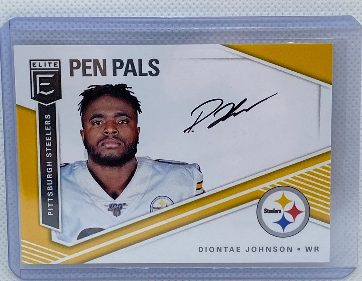 DIONTAE JOHNSON 2019 PANINI ELITE PEN PALS ON CARD AUTO RC #PP-DJ