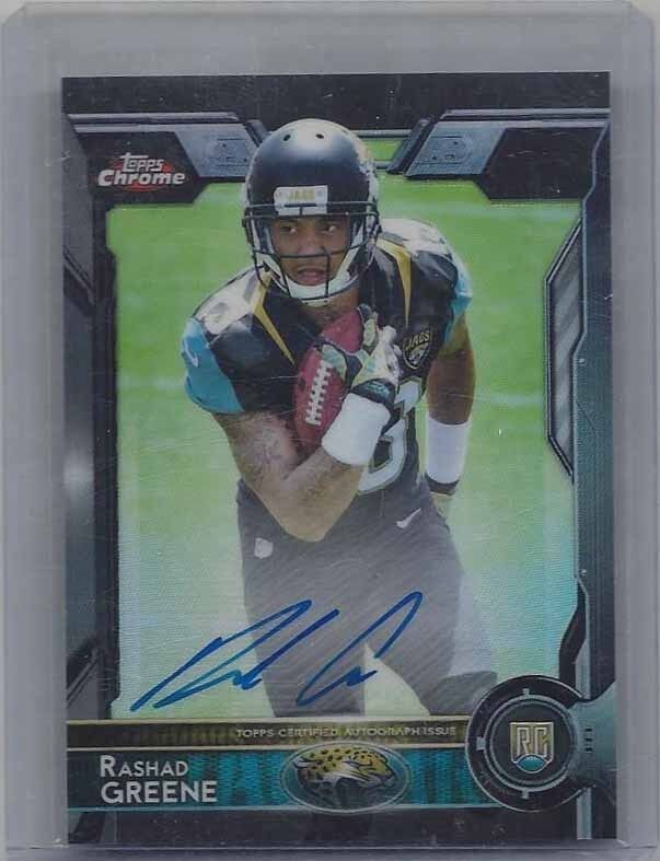 RASHAD GREENE 2015 TOPPS CHROME BLACK REFRACTOR ON CARD ROOKIE AUTO RC #D 6/25