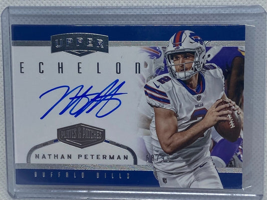 NATHAN PETERMAN 2017 PANINI PLATES AND PATCHES UPPER ECHELON ON CARD AUTO RC /99