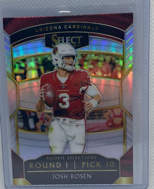JOSH ROSEN 2018 PANINI SELECT ROOKIE SELECTIONS SILVER PRIZMS RC #RS-8