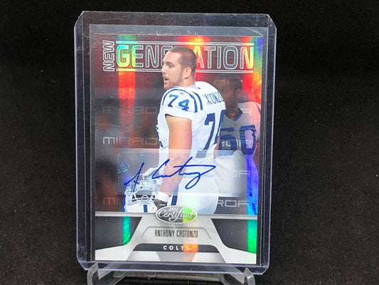 ANTHONY CASTONZO 2011 PANINI NEW GENERATION PLATINUM AUTO RC #D 11/25