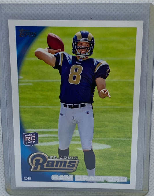 SAM BRADFORD 2010 TOPPS RC SSP PHOTO VARIATION SHORT PRINT VARIANT #300