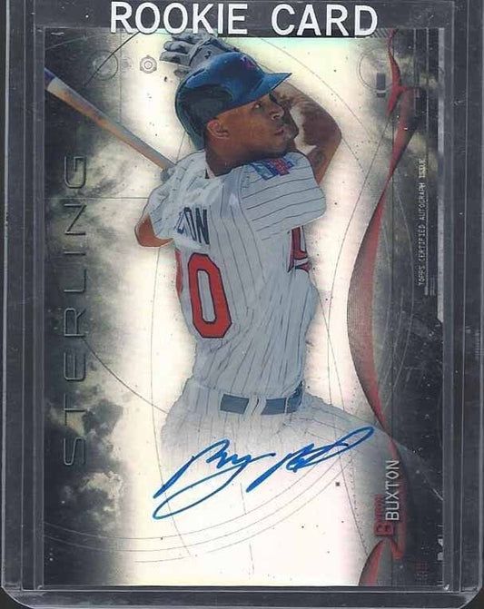 BYRON BUXTON 2014 BOWMAN STERLING REFRACTOR ON CARD PROSPECT AUTO #D 18/150