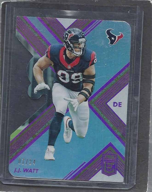 J.J. WATT 2017 DONRUSS ELITE STATUS PINK DIE CUT TEXANS #D 7/24